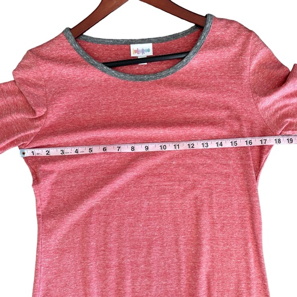 LulaRoe NWT Julia Heather Red T-shirt Dress Medium - Picture 5 of 8